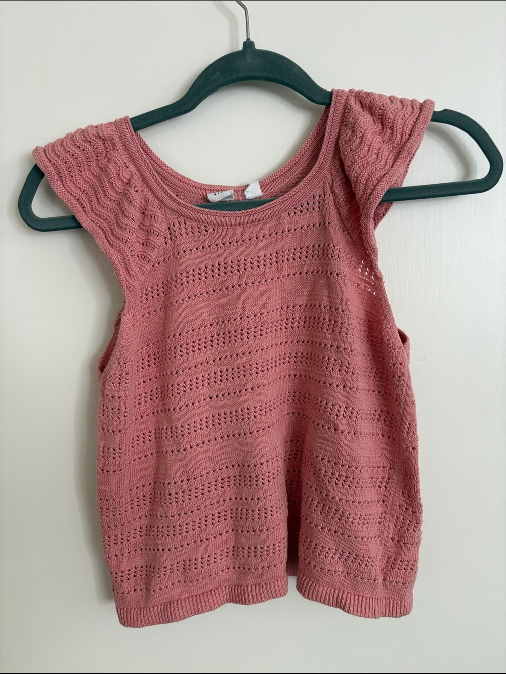 GAP Girls' Dusty Rose Pointelle Knit Tank